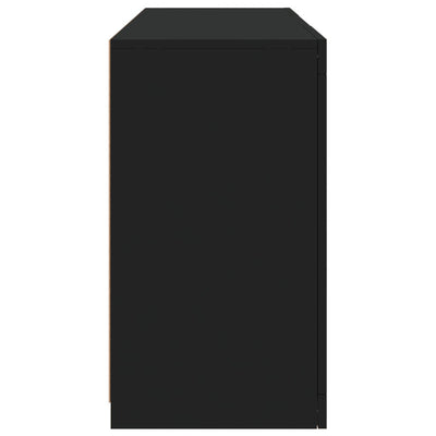 Senkki LED-valoilla musta 123x37x67 cm