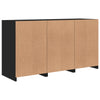 Senkki LED-valoilla musta 123x37x67 cm