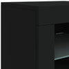 Senkki LED-valoilla musta 123x37x67 cm