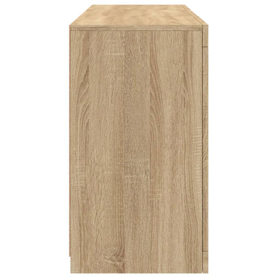 Senkki LED-valoilla Sonoma-tammi 123x37x67 cm