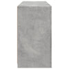Senkki LED-valoilla betoninharmaa 123x37x67 cm
