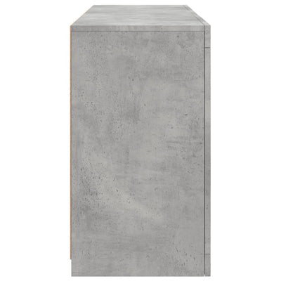 Senkki LED-valoilla betoninharmaa 123x37x67 cm