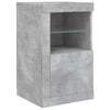 Senkki LED-valoilla betoninharmaa 123x37x67 cm
