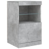 Senkki LED-valoilla betoninharmaa 123x37x67 cm
