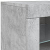 Senkki LED-valoilla betoninharmaa 123x37x67 cm