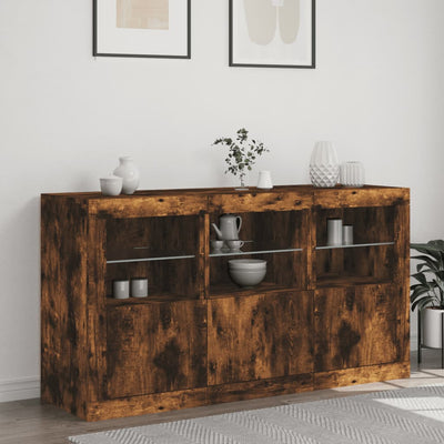 Senkki LED-valoilla savutammi 123x37x67 cm