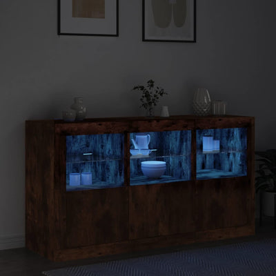 Senkki LED-valoilla savutammi 123x37x67 cm