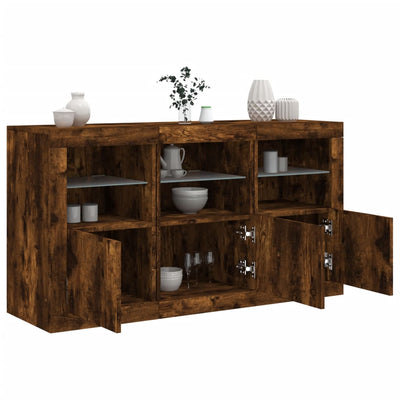 Senkki LED-valoilla savutammi 123x37x67 cm