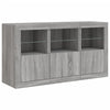 Senkki LED-valoilla harmaa Sonoma 123x37x67 cm
