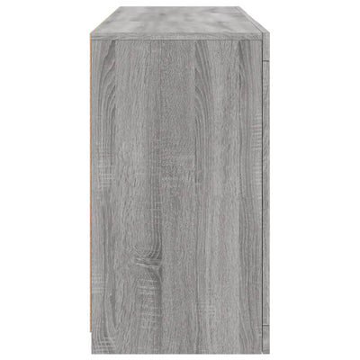 Senkki LED-valoilla harmaa Sonoma 123x37x67 cm