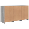 Senkki LED-valoilla harmaa Sonoma 123x37x67 cm