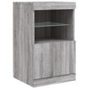 Senkki LED-valoilla harmaa Sonoma 123x37x67 cm