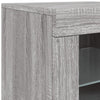 Senkki LED-valoilla harmaa Sonoma 123x37x67 cm