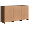 Senkki LED-valoilla ruskea tammi 123x37x67 cm