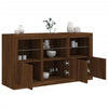 Senkki LED-valoilla ruskea tammi 123x37x67 cm