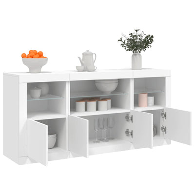Senkki LED-valoilla valkoinen 142,5x37x67 cm