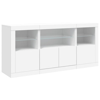 Senkki LED-valoilla valkoinen 142,5x37x67 cm