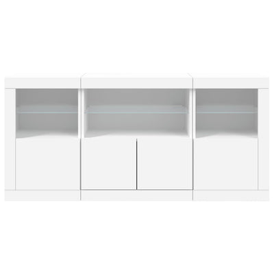Senkki LED-valoilla valkoinen 142,5x37x67 cm