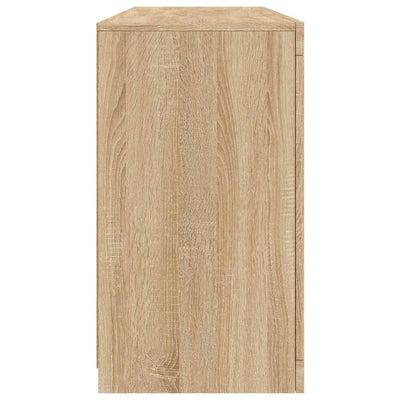 Senkki LED-valoilla Sonoma-tammi 142,5x37x67 cm
