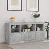 Senkki LED-valoilla betoninharmaa 142,5x37x67 cm