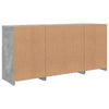 Senkki LED-valoilla betoninharmaa 142,5x37x67 cm
