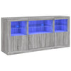 Senkki LED-valoilla harmaa Sonoma 142,5x37x67 cm