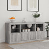 Senkki LED-valoilla harmaa Sonoma 142,5x37x67 cm