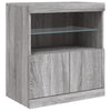 Senkki LED-valoilla harmaa Sonoma 142,5x37x67 cm