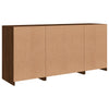 Senkki LED-valoilla ruskea tammi 142,5x37x67 cm