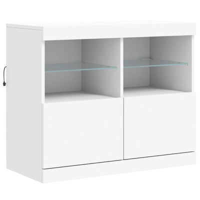 Senkki LED-valoilla valkoinen 163x37x67 cm