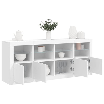 Senkki LED-valoilla valkoinen 163x37x67 cm