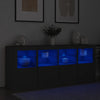 Senkki LED-valoilla musta 163x37x67 cm