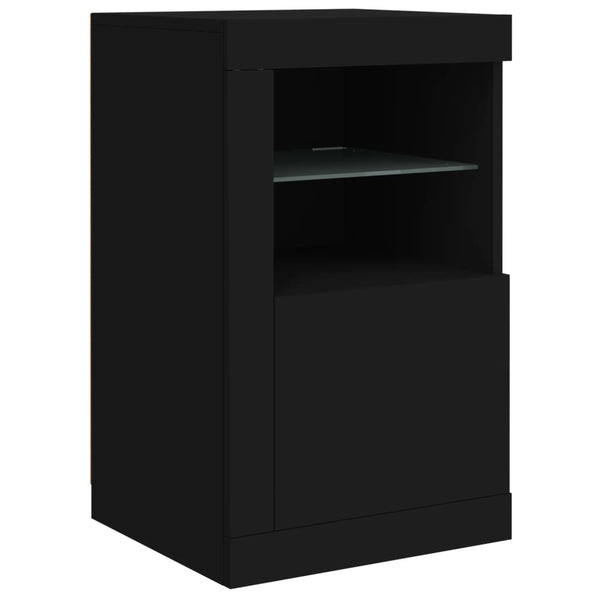 Senkki LED-valoilla musta 163x37x67 cm