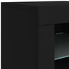 Senkki LED-valoilla musta 163x37x67 cm