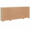 Senkki LED-valoilla Sonoma-tammi 163x37x67 cm