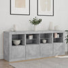 Senkki LED-valoilla betoninharmaa 163x37x67 cm