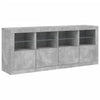 Senkki LED-valoilla betoninharmaa 163x37x67 cm