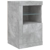 Senkki LED-valoilla betoninharmaa 163x37x67 cm