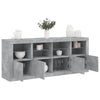 Senkki LED-valoilla betoninharmaa 163x37x67 cm