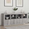 Senkki LED-valoilla harmaa Sonoma 163x37x67 cm