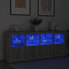 Senkki LED-valoilla harmaa Sonoma 163x37x67 cm