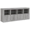 Senkki LED-valoilla harmaa Sonoma 163x37x67 cm
