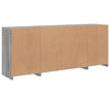 Senkki LED-valoilla harmaa Sonoma 163x37x67 cm