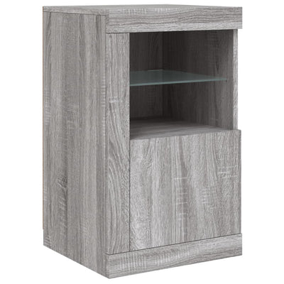 Senkki LED-valoilla harmaa Sonoma 163x37x67 cm