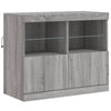 Senkki LED-valoilla harmaa Sonoma 163x37x67 cm
