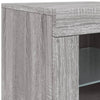 Senkki LED-valoilla harmaa Sonoma 163x37x67 cm
