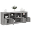 Senkki LED-valoilla harmaa Sonoma 163x37x67 cm