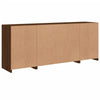 Senkki LED-valoilla ruskea tammi 163x37x67 cm