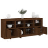 Senkki LED-valoilla ruskea tammi 163x37x67 cm