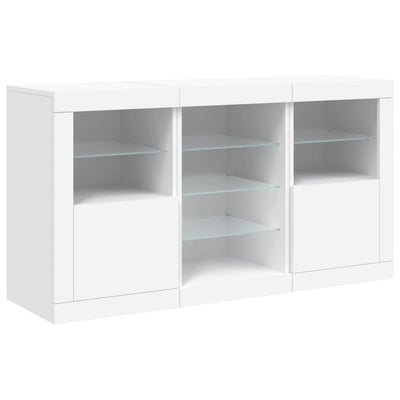 Senkki LED-valoilla valkoinen 123x37x67 cm
